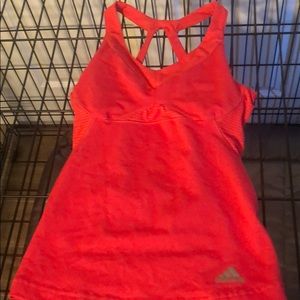 Xs mall coral colored adidas workout top